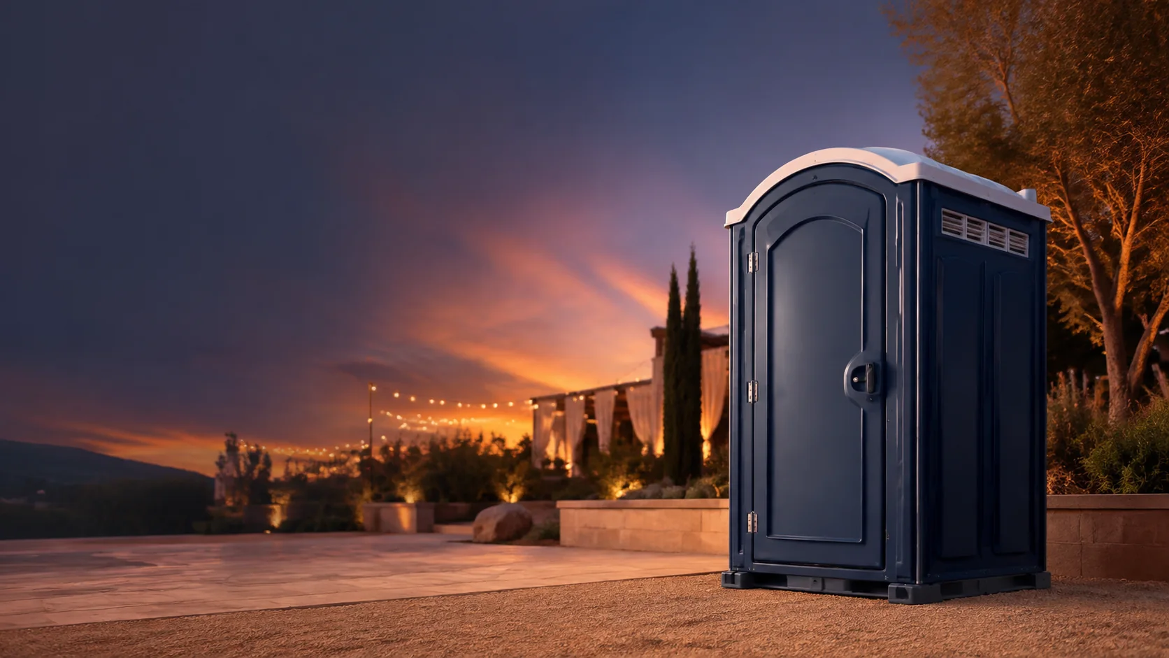 Portable restroom shown for rental planning in Cedar City, UT